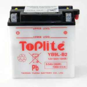 ACUMULATOR TOPLITE YUASA - YB9L-B2 (CU INTR. NU INCL. ACID) Livrare expres
